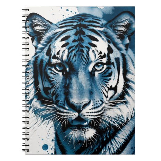 Cyanotype Tiger | Journal carnet (Devant)