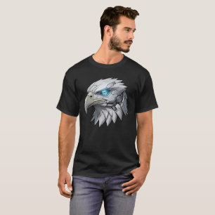 Cybemetische Adelaar Kop Futuristische Robotische T-shirt