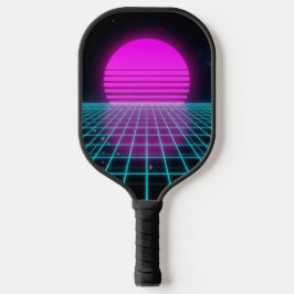 Cyber Athletic Laser Horizon Neon 80s Custom Pickleball Paddle