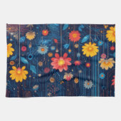 Cyber Blueish Bloom Theedoek (Horizontaal)