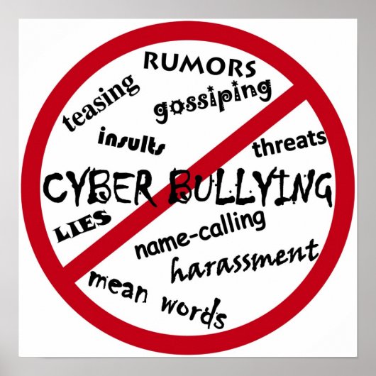 Cyber Bullying Poster stoppen (Voorkant)