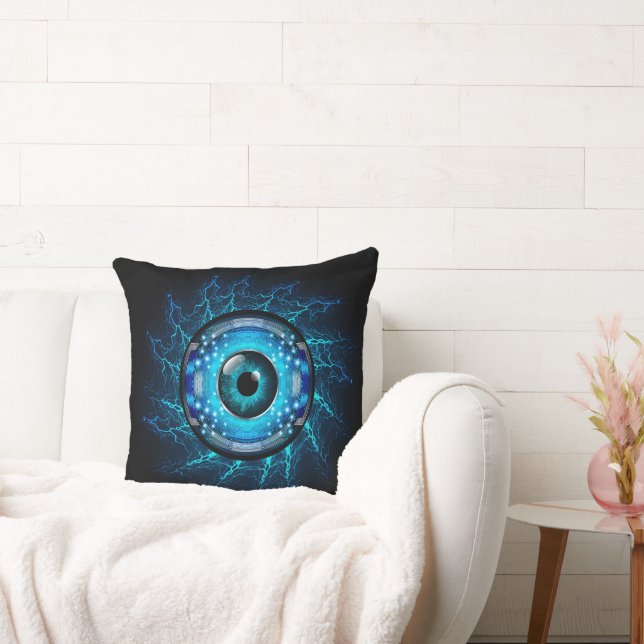 Cyber Circuit Eye Kussen (Bank)