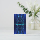 Cyber Circuits bleus Carte de visite 2 (Debout devant)