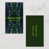Cyber Circuits verts Carte de visite 2 (Devant / Derrière)