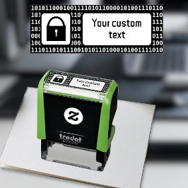 Cyber / Data Security - Lock & IT Code - Eigen tek Zelfinktende Stempel