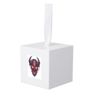 Cyber Demon Schedel Heer Kubus Ornament