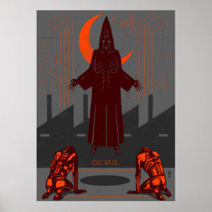 Cyber Dictaat Illustratie Poster