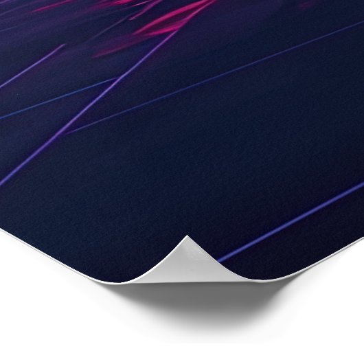 Cyber Dreamscape: Synthwave Symfonie Poster (Hoek)