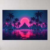 Cyber Dreamscape: Synthwave Symfonie Poster (Voorkant)
