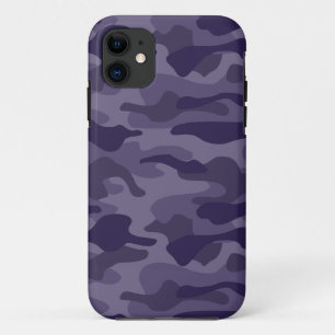 Cyber Druif Eenkleurige Camo iPhone 11 Hoesje