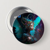 Cyber Fairy Fantasy Art Ronde Button 7,6 Cm (Voorkant /achterkant)