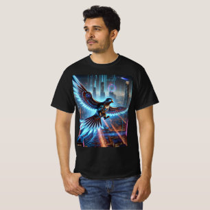 Cyber Falcon Neon T-shirt ontwerp.