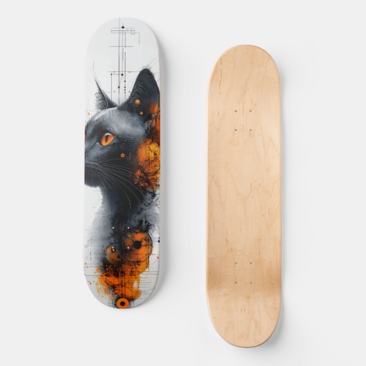 Cyber Feline Skateboard (Voorkant)