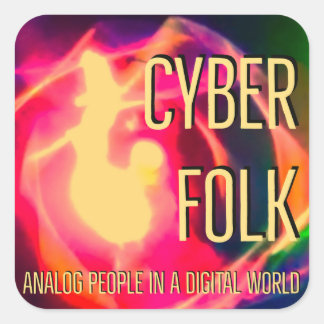 Cyber Folk Vierkante Sticker