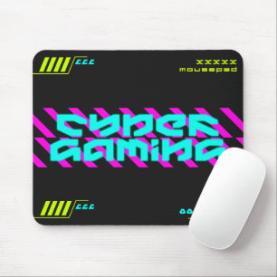 Cyber Gamen Cyberpunk Neon Futuristische Tech Muismat