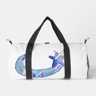 Cyber Glitch Maan en Ster Duffle Tas