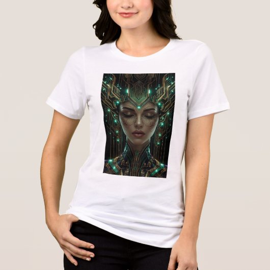 Cyber Goddess of Light Tri-Blend Shirt (Voorkant)