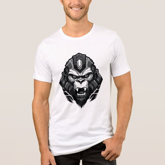 Cyber Gorilla Tri-Blend Shirt (Voorkant)