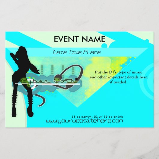 Cyber Gothic Party Flyer (Voorkant)