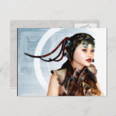 Cyber Grunge 3d Art Briefkaart (Voorkant / Achterkant)