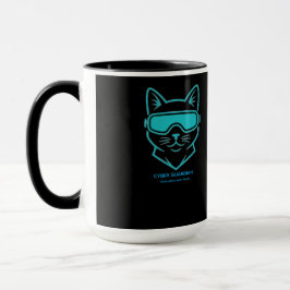 Cyber Guardian Neon Cat - Cybersecurity Enthusiast Mok