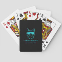 Cyber Guardian Neon Kat - Hacker & Coder Speelkaar