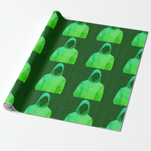 Cyber Hacker - Digitale & Computer Crime Fighter Cadeaupapier (Uitgerold)