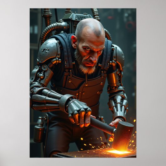 Cyber Hephaestus: Magma Smith Poster (Voorkant)