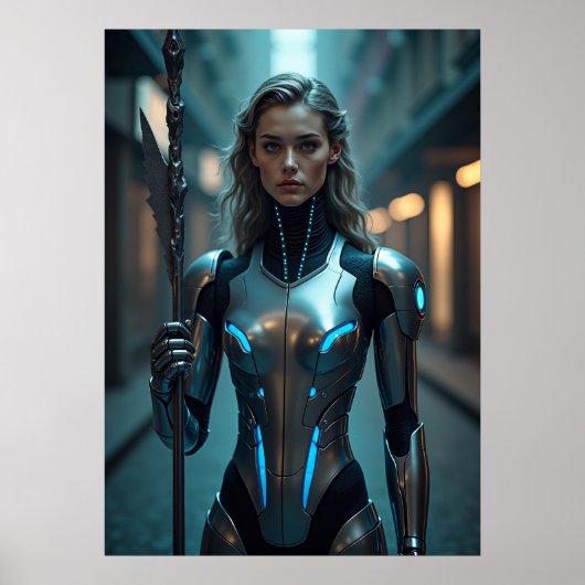 Cyber Hermes: Data Wing Messenger Poster (Voorkant)