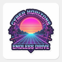 Cyber Horizons Eindeloze Rit - 80s Retro Synthwave