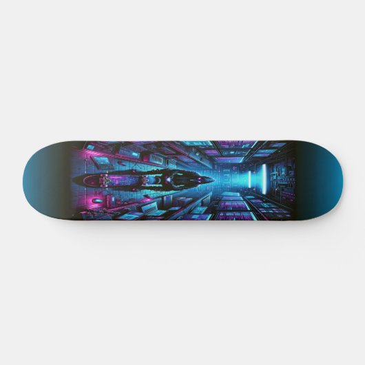 "Cyber Infiltrator: Hacker's Lair Skateboard (Horizontaal)