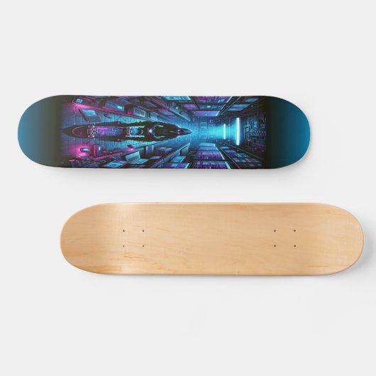 "Cyber Infiltrator: Hacker's Lair Skateboard (Horizontaal)