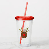 Cyber-kerstrendiertje Acryl Drinkbeker (Achterkant)