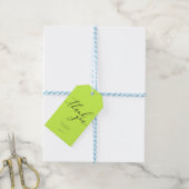 Cyber Lime Jet Black Thank You Simple Cadeaulabel (Met Touw)