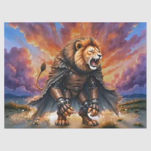 Cyber Lion of the Wastelands Tissuepapier (Voorkant)