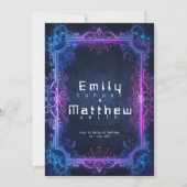 Cyber-Medieval Fusion Wedding Kaart (Achterkant)