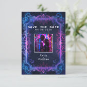 Cyber-Medieval Fusion Wedding Save The Date (Staand voorkant)