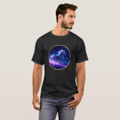 **Cyber Neon Horse – Futuristic Glow Art** T-shirt (Voorkant volledig)