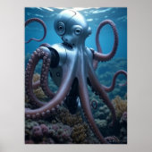 Cyber Octopus matte poster (Devant)