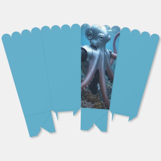 Cyber Octopus popcorn boxes Bedankdoosjes (Ongevouwen)