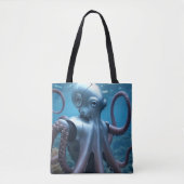 Cyber Octopus shoulder tote bag (Devant)