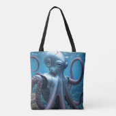 Cyber Octopus shoulder tote bag (Dos)