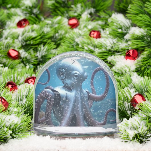 Cyber Octopus snow globe (Noël)