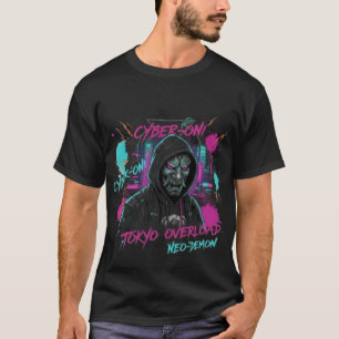 Cyber-Oni & Robotachtige Kattenkop Neo-Tokyo Vap T-shirt