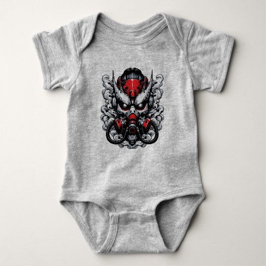 Cyber Oni: Smoke Warrior Mask Romper (Voorkant)