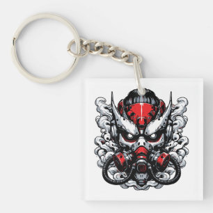 Cyber Oni: Smoke Warrior Mask Sleutelhanger