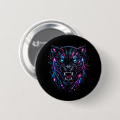 Cyber Panter Ronde Button 5,7 Cm (Voorkant /achterkant)
