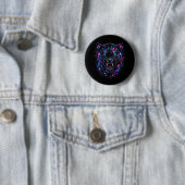 Cyber Panter Ronde Button 5,7 Cm (In situ)