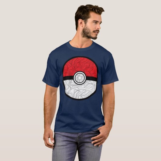 Cyber Pokeball T-shirt (Voorkant volledig)