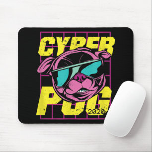 Cyber Pug Cool Pug Dog Muismat